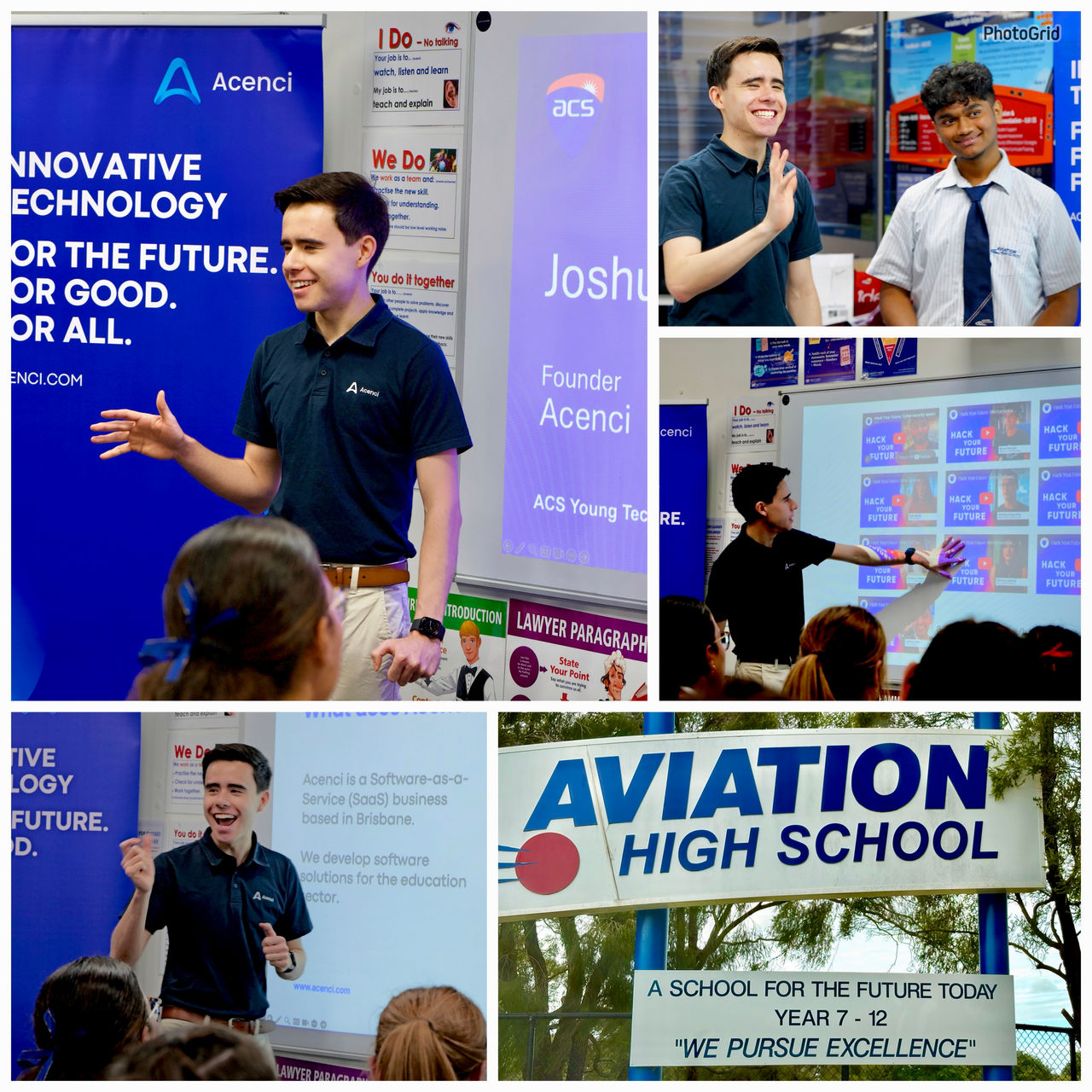 Josh in action as he shares with year 10 students.